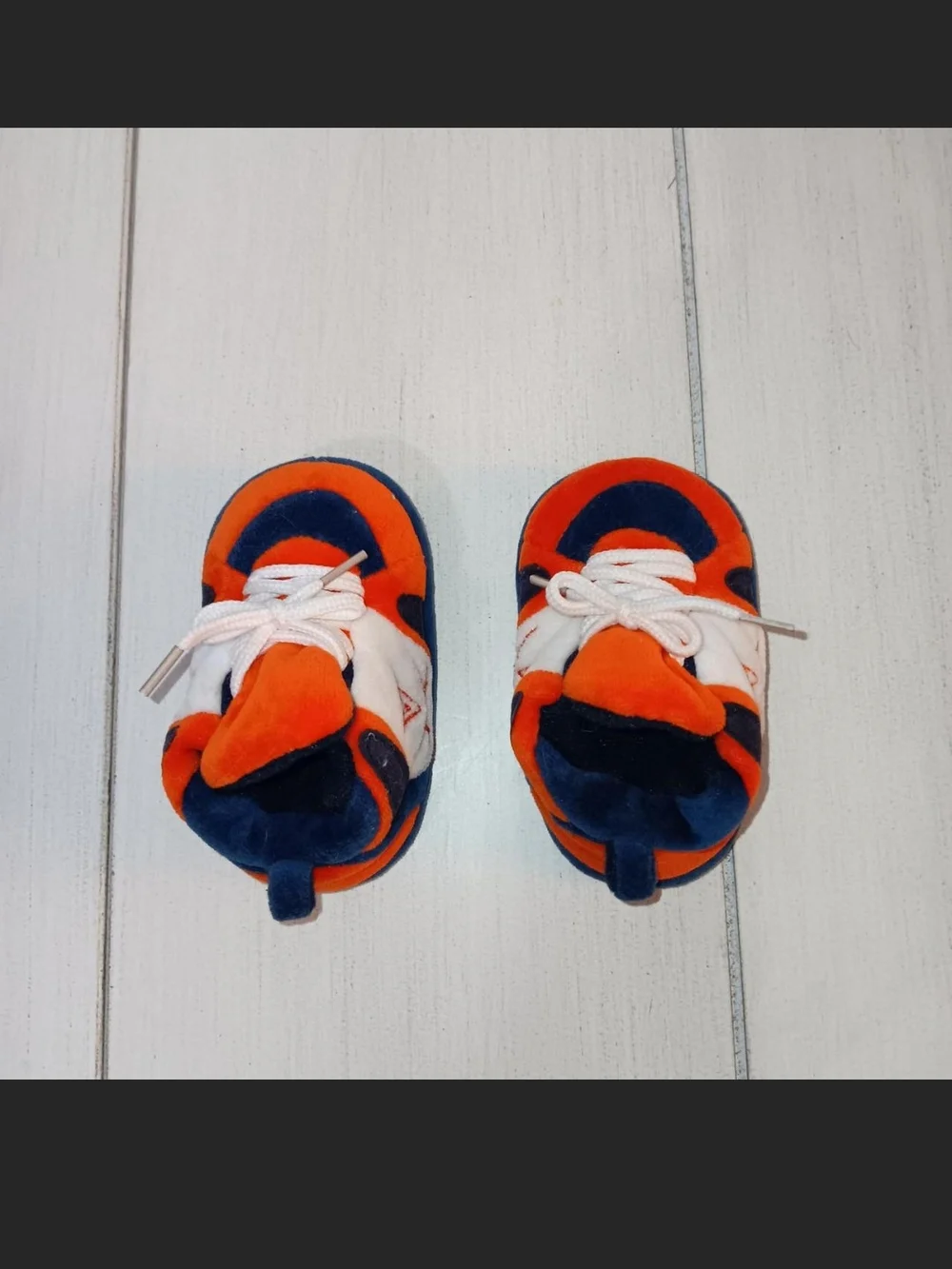 University of Virginia Inspired Navy & Orange Baby Shoes